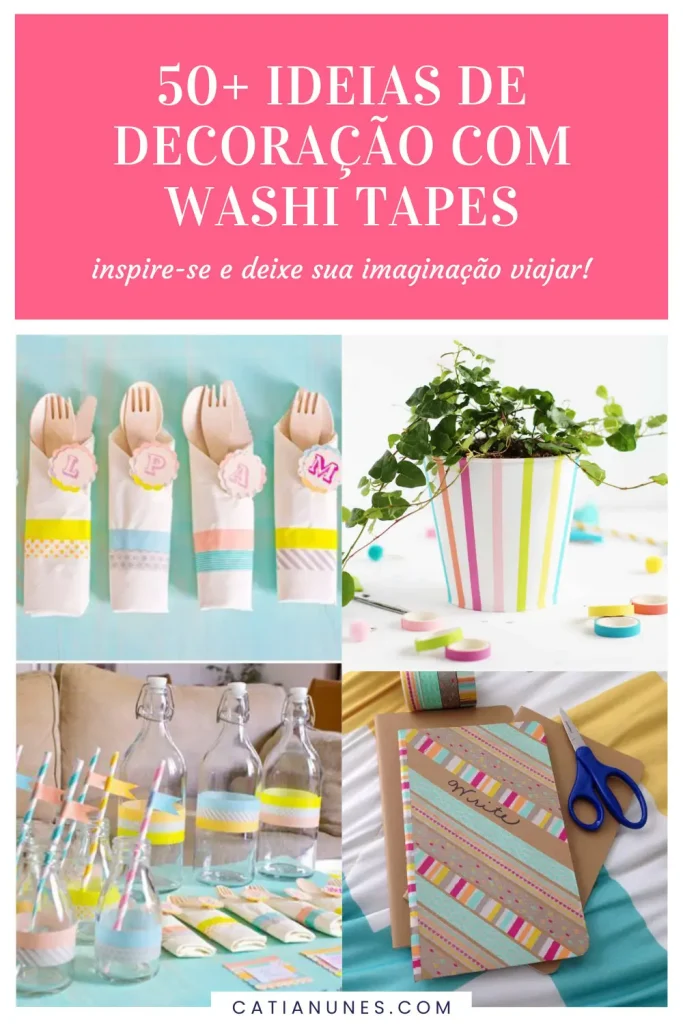50+ Ideias de Decoração com Washi Tape 5 50 ideias de decoracao com washi tape pinterest festa decorada