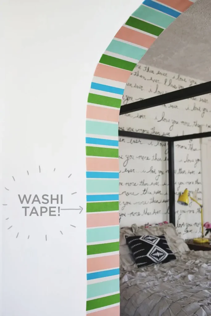 50+ Ideias de Decoração com Washi Tape 4 50 ideias de decoracao com washi tape washitape parede