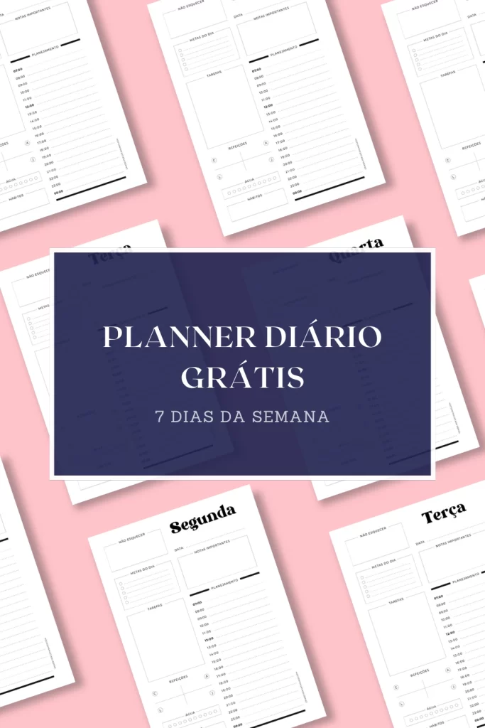 Maximize sua Rotina: Baixe Agora o Planner Diário Gratuito 5 planner diario gratis catianunes