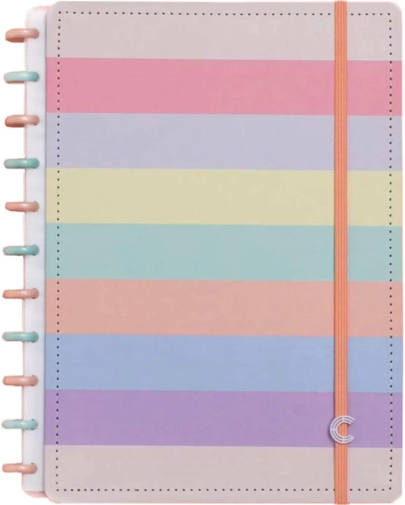 Como funciona o Caderno de Discos - Entenda seus benefícios e conheça os melhores modelos 4 como funciona o caderno de discos caderno inteligente arco iris pastel