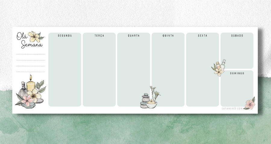 Organize sua Semana: Planner Semanal Gratuito! 1 Planner Semanal Relax Grátis